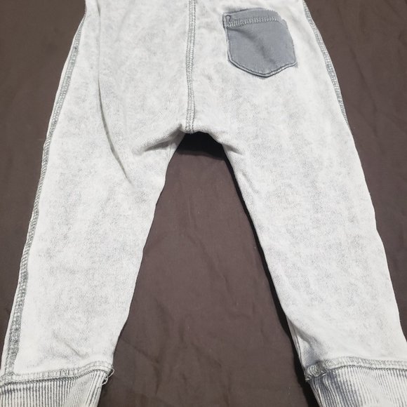 H&M Sweatpants Harem Style Grey White Wash This Boy Rocks! Size 9-12 Month - Picture 2 of 3